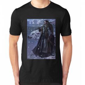 Maglietta Uomo Jon Snow e Wolf Ghost