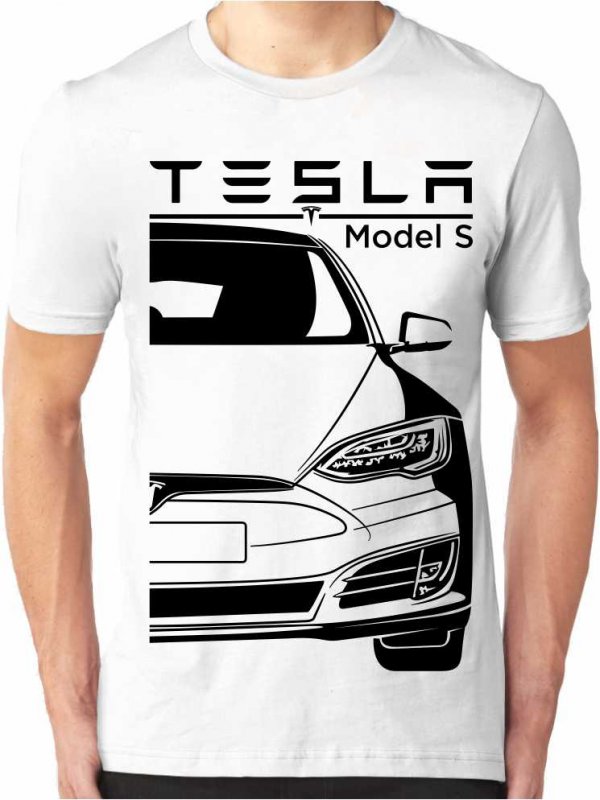 Tesla Model S Facelift Pánske Tričko