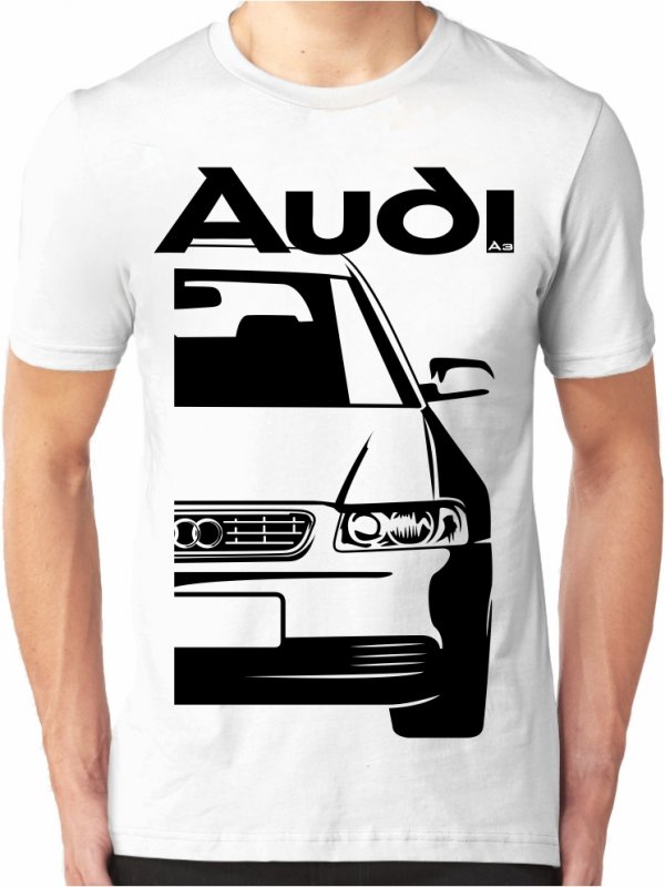 Maglietta Uomo Audi A3 8L - Colore: Bianco, Dimensione: 3XL