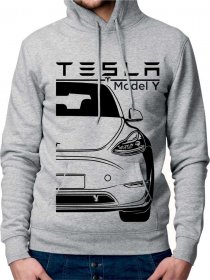 Tesla Model Y Moški Pulover s Kapuco