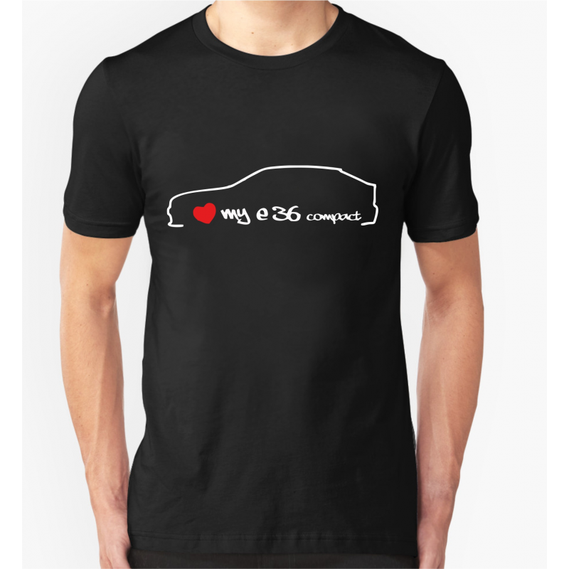 XL -35% Ik hou van BMW E36 Compact T-shirt voor mannen