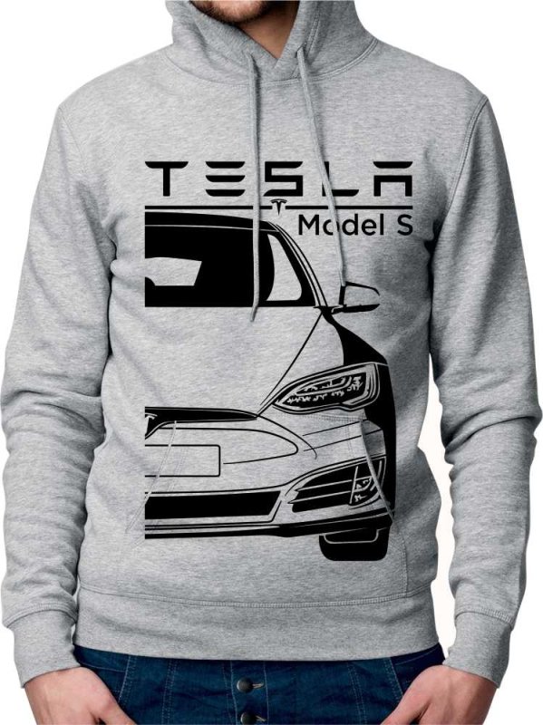 Tesla Model S Facelift Heren Sweatshirt