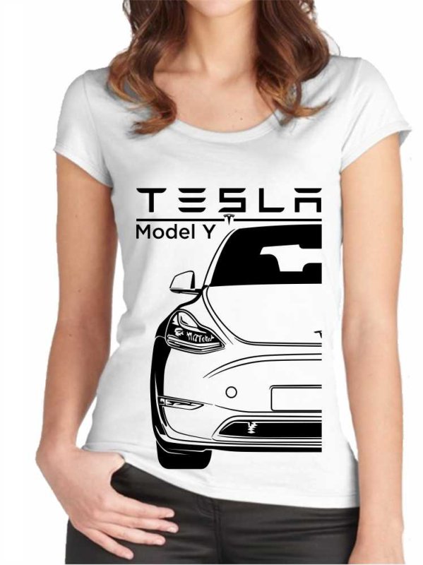 Tesla Model Y Sieviešu T-krekls