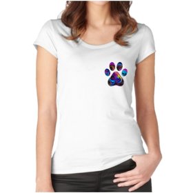 Hond poot kleurrijk T-shirt