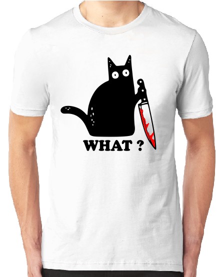Cat What ? Muška Majica