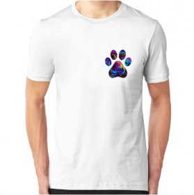 Maglietta colorata con zampa di cane