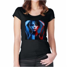 Maglietta Donna Wednesday red and blue