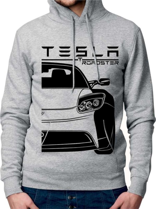 Tesla Roadster 1 Bluza Męska