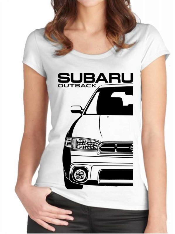 Subaru Outback 1 Moteriški marškinėliai