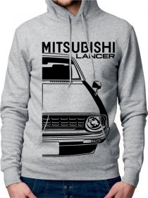 Mitsubishi Lancer 1 Celeste Moški Pulover s Kapuco