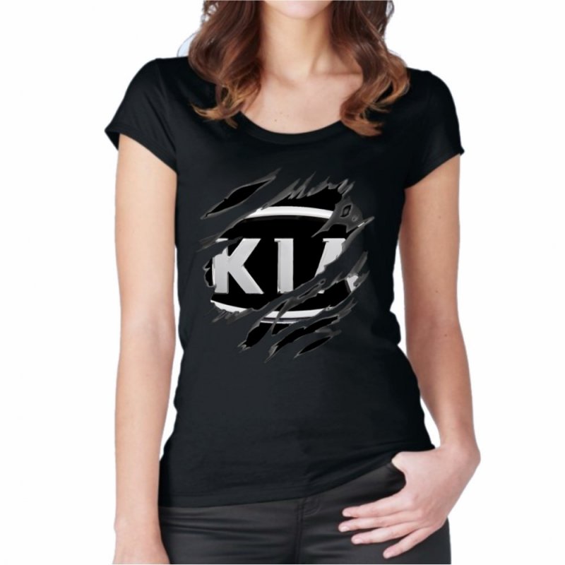 Kia Black Dámske tričko s logom Kia Black
