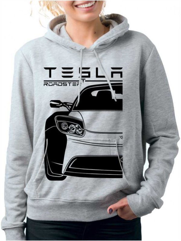 Tesla Roadster 1 Női Kapucnis Pulóver