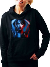 Felpa Donna Wednesday red and blue