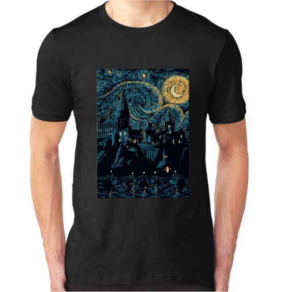 Hogwarts Van Gogh Мъжка тениска
