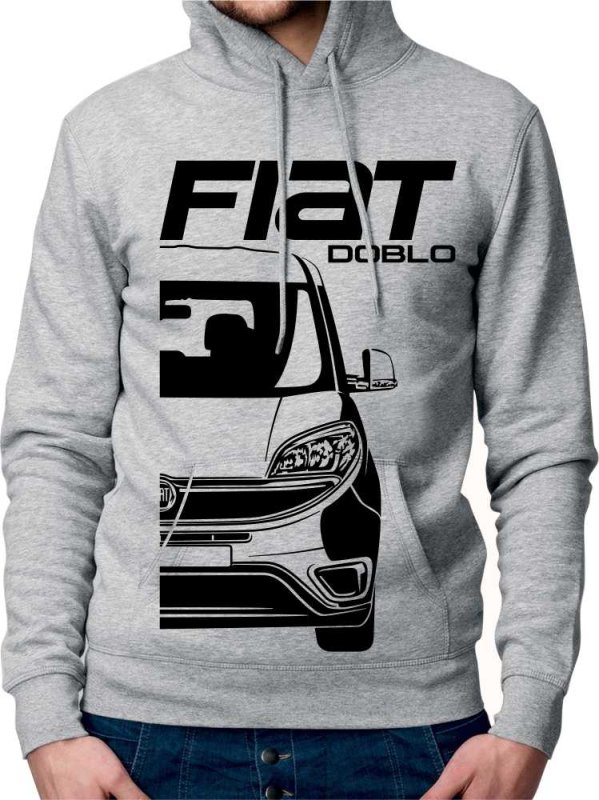 Fiat Doblo 2 Facelift Moški Pulover s Kapuco