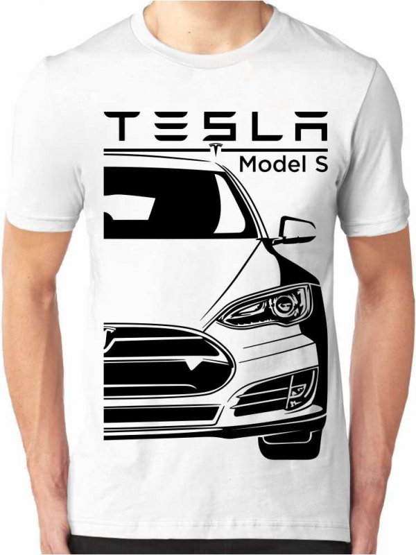 Tesla Model S Pánske Tričko