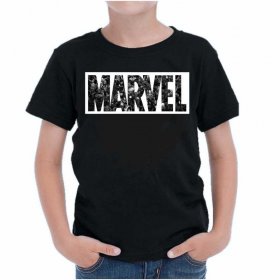 Marvel Čierno Bieli Detské Tričko