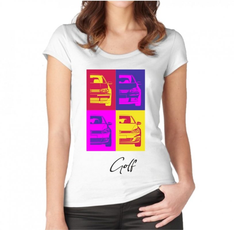 VW Golf IV-VII Pop Art T-Shirt pour femmes