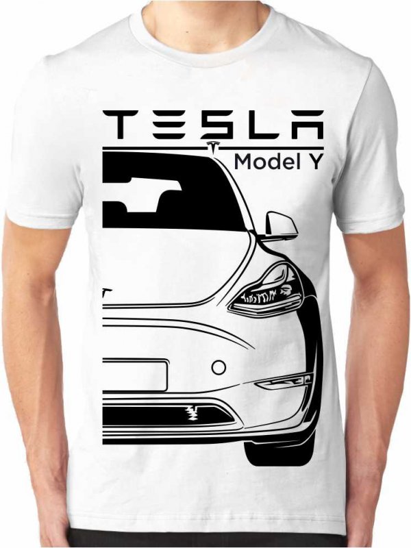 Tesla Model Y Vyriški marškinėliai