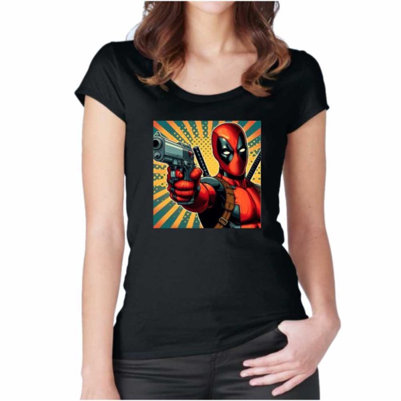 Tricou Femei Deadpool Gun