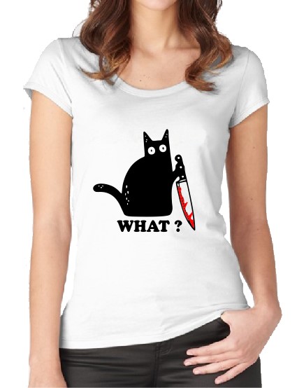 Cat What ? Ženska Majica