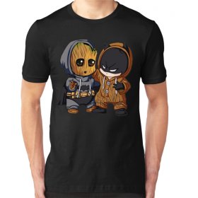 Groot & Batman Pánske Tričko