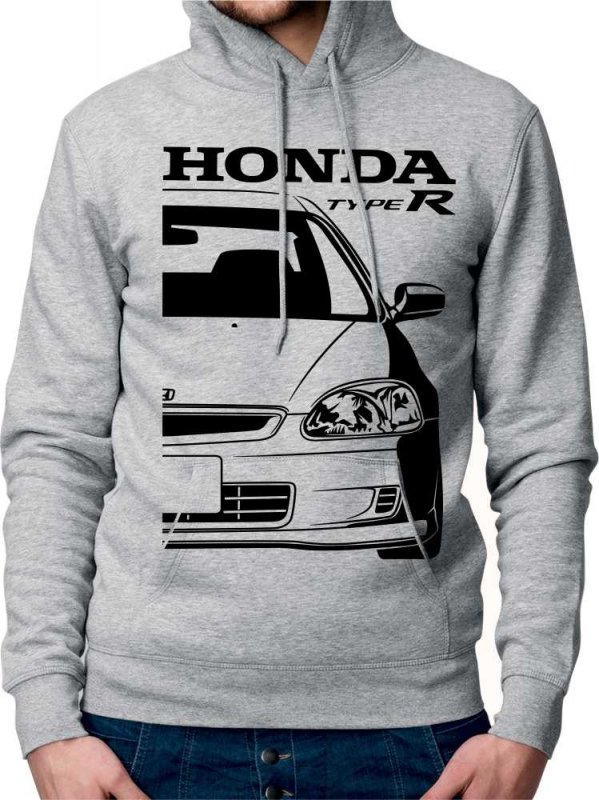 Felpa Uomo Honda Civic 6G Type R - Colore: Grigio, Dimensione: L