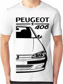 M -35% White Peugeot 406 Koszulka męska