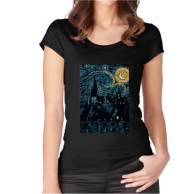 Hogwarts Van Gogh Dámske Tričko