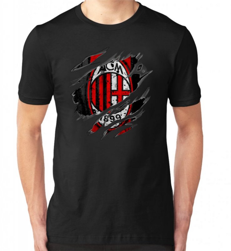 Tricou Bărbați AC Milán - Culoare: Negru, Mărimea: S