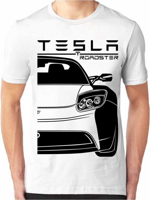 Tesla Roadster 1 Vyriški marškinėliai