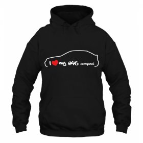 Sweat-shirt pour homme I Love BMW E46 Compact
