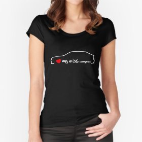 I Love BMW E36 Compact T-Shirt pour femmes