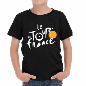 Tour De France Črna Otroška Majica