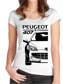 XL -50% White Peugeot 407 Coupe Naiste T-särk