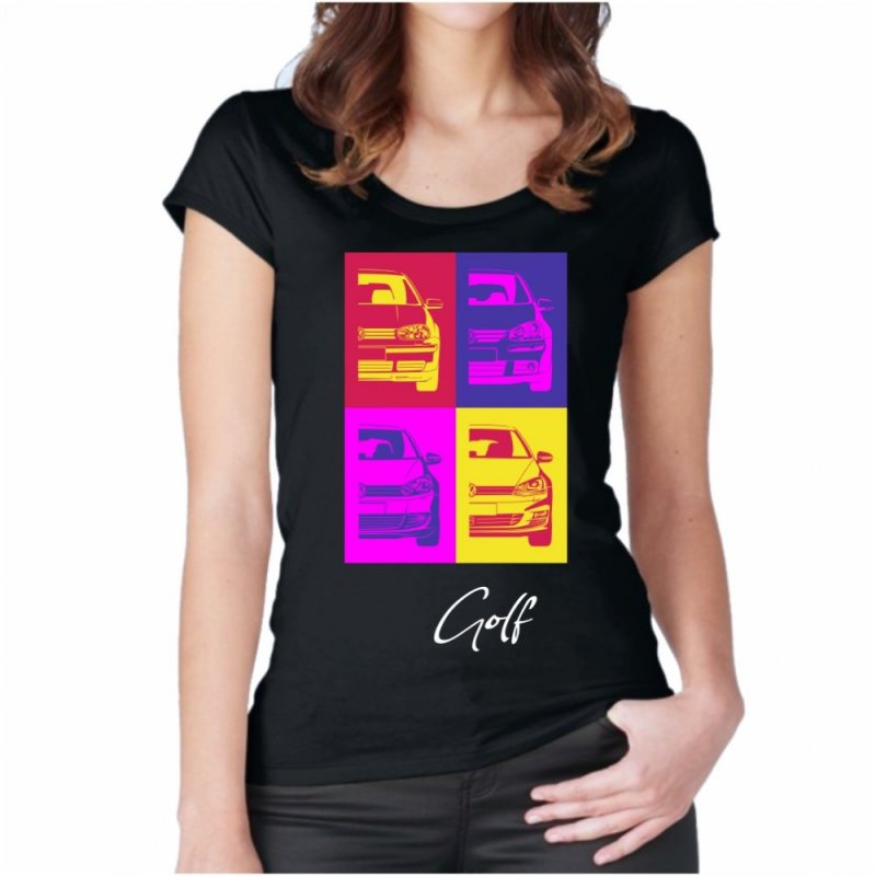 VW Golf IV-VII Pop Art T-Shirt pour femmes