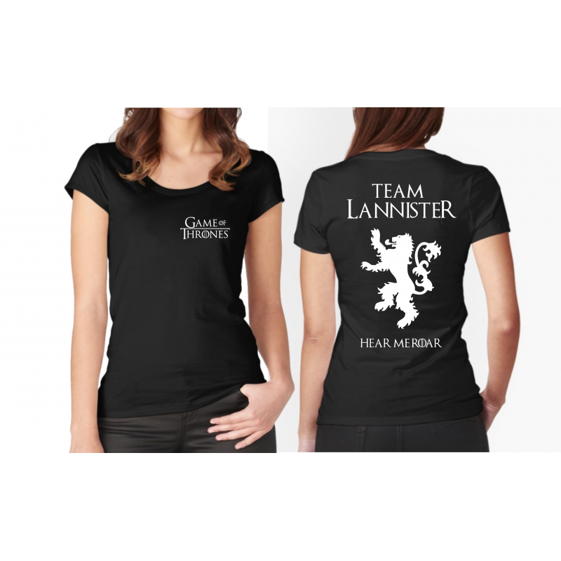 TEAM Lannister Naiste T-särk + Tagasi