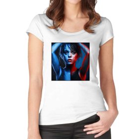 Maglietta Donna Wednesday red and blue